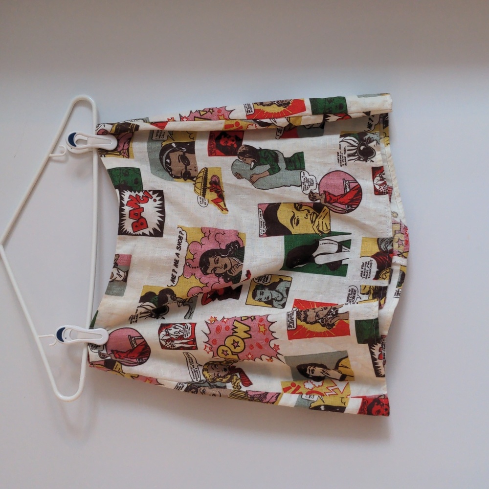 Reformation Comic book print skirt